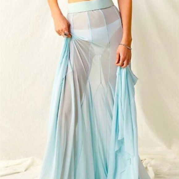 Free People Intimately Godet Girl Lavender Women's maxi skirt w matching onesie - Picture 4 of 4